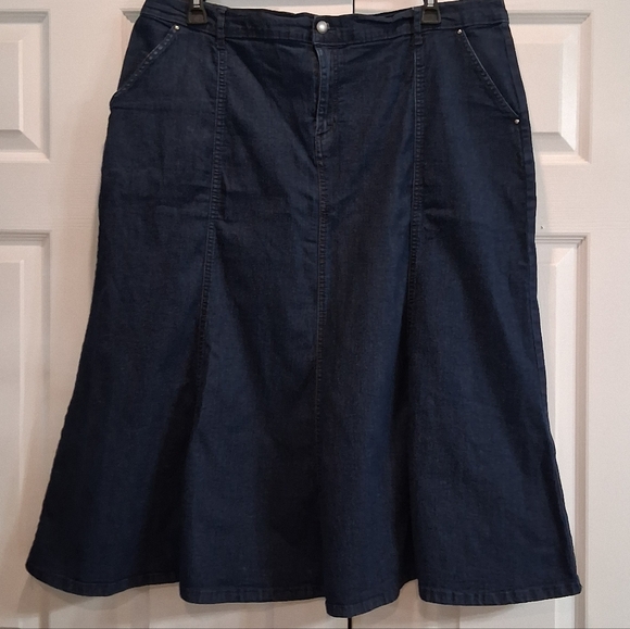 Southern Lady Dresses & Skirts - Southern Lady Classic Navy Blue Western Cottagecore Women's Skirt Size 20W